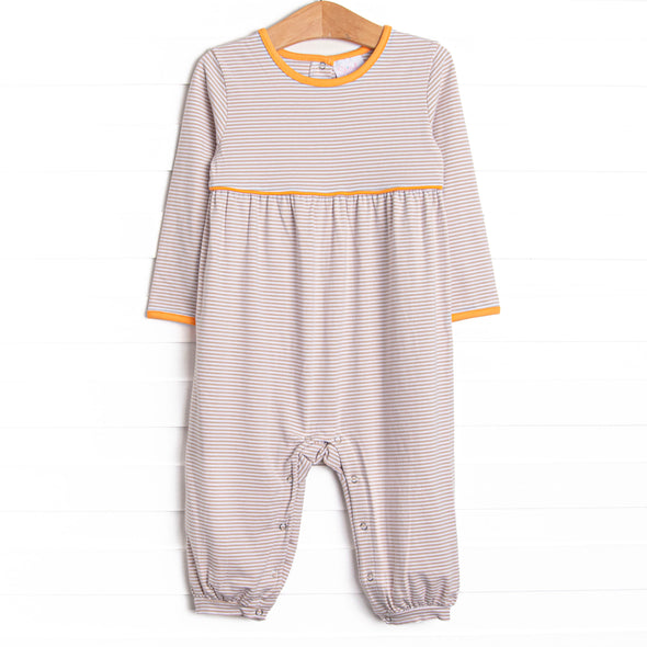 Charles Romper, Orange and Tan Stripe