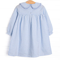 Payton Pumpkin Applique Pocket Dress, Blue