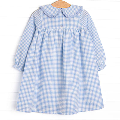 Payton Pumpkin Applique Pocket Dress, Blue
