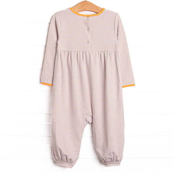 Charles Romper, Orange and Tan Stripe