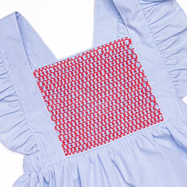 July Jubilee Smocked Ruffle Short Set, Blue