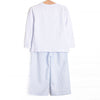 Pinstripe Pal Applique Pant Set, Blue