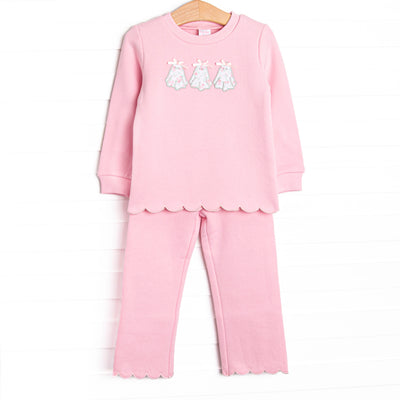 Boo Crew Trio Sweatsuit, Pink