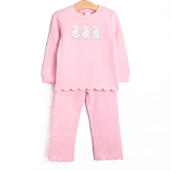 Boo Crew Trio Sweatsuit, Pink