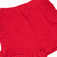 Paws-itively Patriotic Ruffle Short Set, Red
