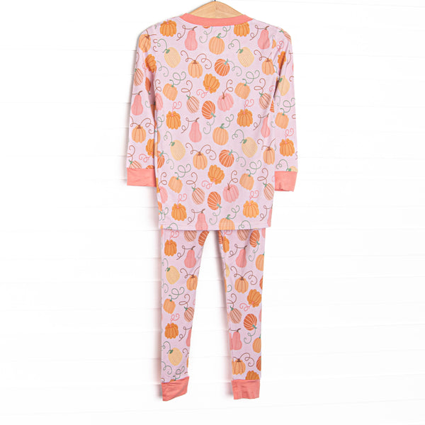 Growing Gourds Bamboo Pajama Set, Pink