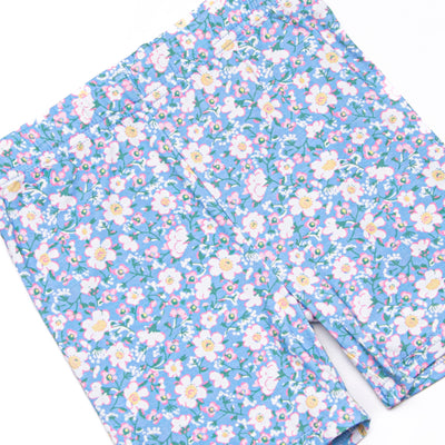 Gardenia Garden Bamboo Pajama Short Set, Blue