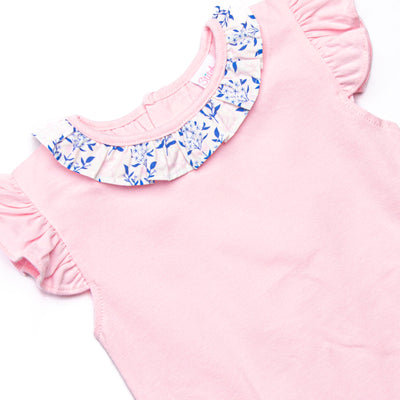 Bluebell and Bloom Skirt Set, Blue and Pink