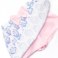 Bluebell and Bloom Skirt Set, Blue and Pink