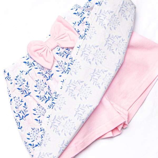 Bluebell and Bloom Skirt Set, Blue and Pink