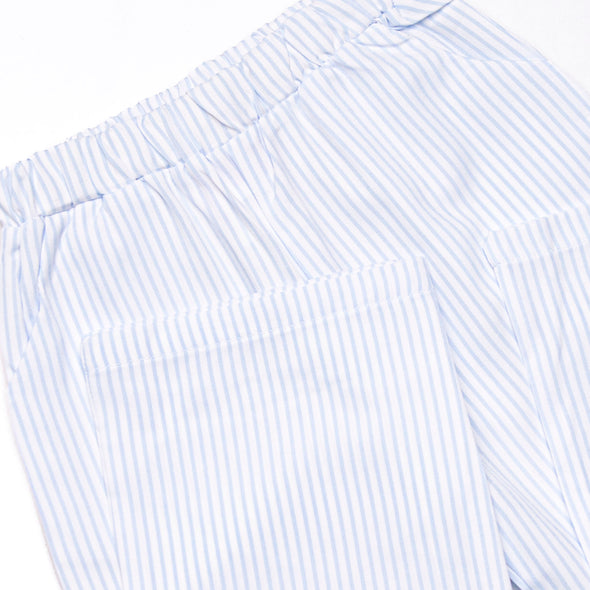 Pinstripe Pal Applique Pant Set, Blue