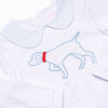 Pinstripe Pal Applique Diaper Set, Blue