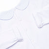 Pinstripe Pal Applique Diaper Set, Blue