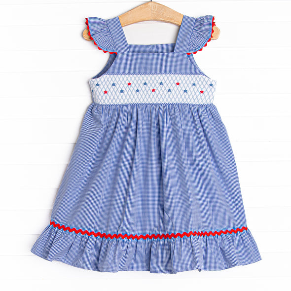 Oh My Stars Smocked Dress, Royal Blue