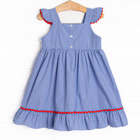 Oh My Stars Smocked Dress, Royal Blue
