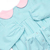 Karina Romper, Pink and Mint Stripe