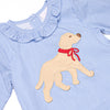 Chasing Tails Applique Dress, Blue