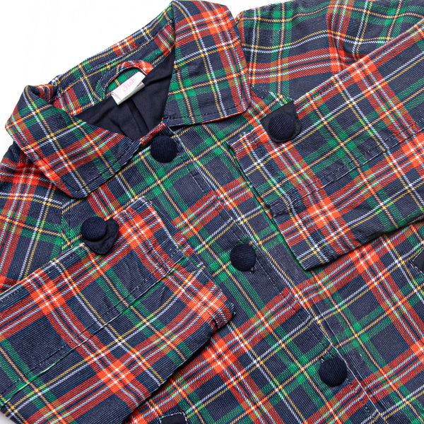 Timeless Tartan Corduroy Coat, Blue