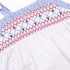 Stars and Stripes Smocked Ruffle Short Set, Blue