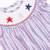 Red, White, and True Smocked Bubble, Blue