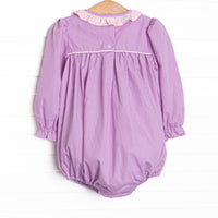 Petunia Purple Petals Smocked Bubble, Purple