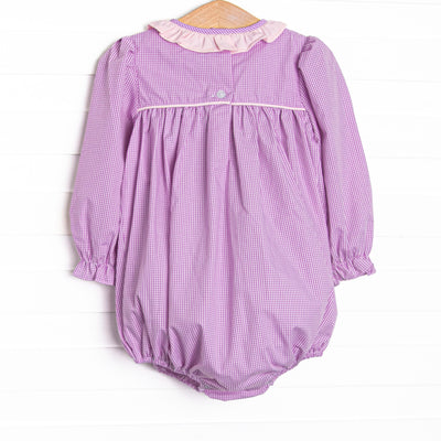 Petunia Purple Petals Smocked Bubble, Purple