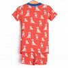 PJ Pal Bamboo Pajama Short Set, Red