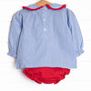 Chasing Tails Applique Diaper Set, Blue