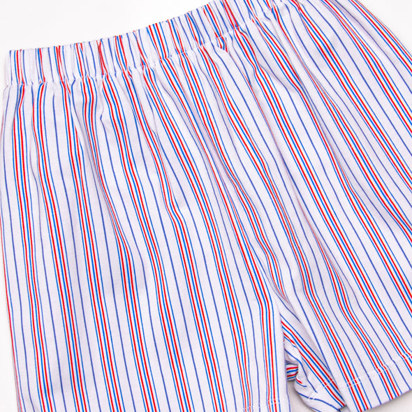 Red, White, and True Smocked Short Set, Red
