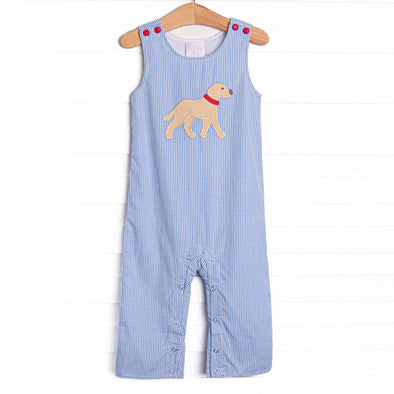 Chasing Tails Applique Jon Jon, Blue