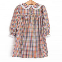 Fall Time Field Florals Smocked Dress, Green