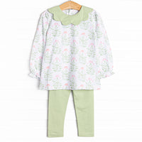Petals in the Pond Legging Set, Green