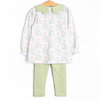 Petals in the Pond Legging Set, Green