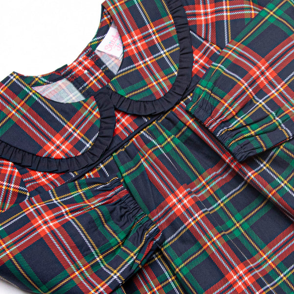 Timeless Tartan Long Sleeve Dress, Blue