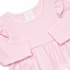 Everly Long Sleeve Dress, Light Pink Stripe