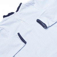 Grace Long Sleeve Pocket Dress, Navy and Light Blue Stripe