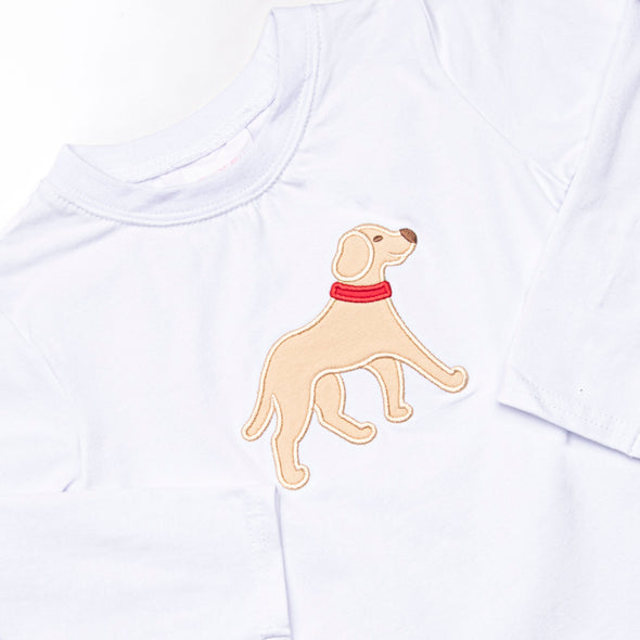 Chasing Tails Applique Top, White
