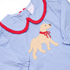 Chasing Tails Applique Diaper Set, Blue