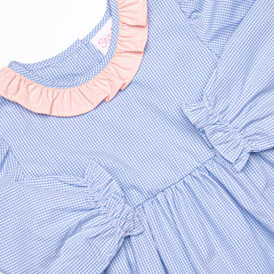 Royal Ride Applique Dress, Blue