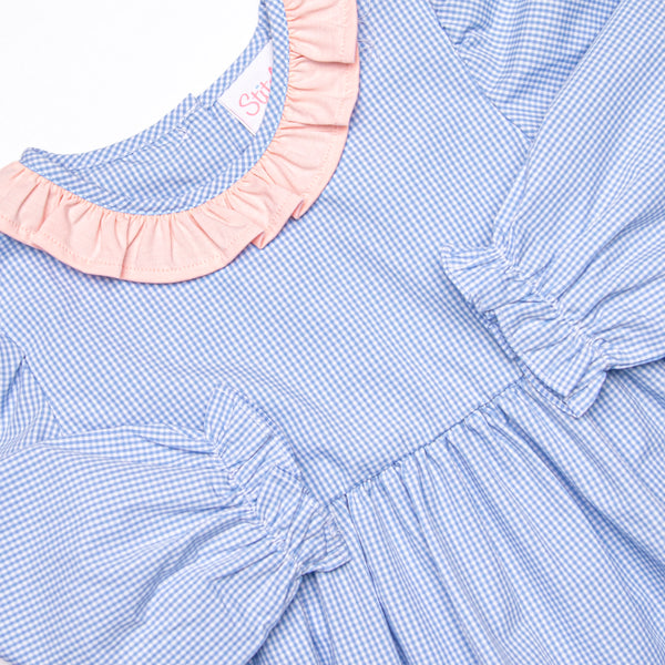 Royal Ride Applique Dress, Blue