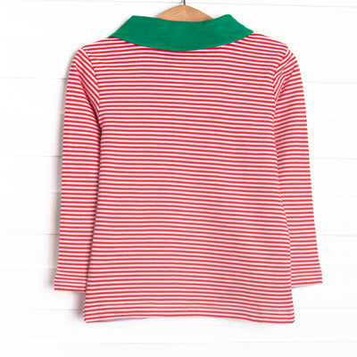 Christmas Time Stripes Pima Shirt, Red