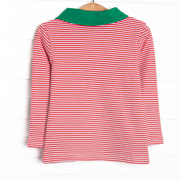 Christmas Time Stripes Pima Shirt, Red
