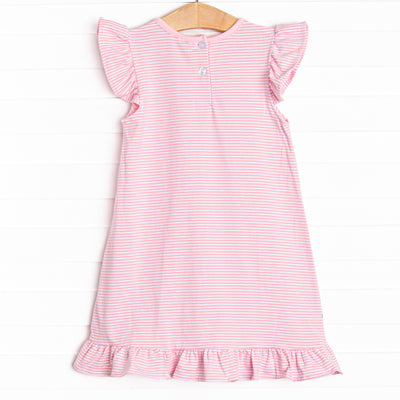 Very Sweet Vines Applique Dress, Pink