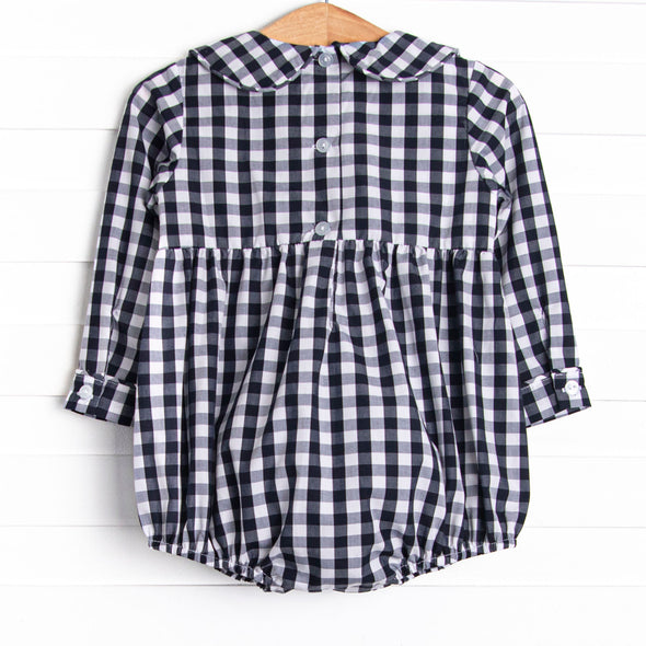 Fall Pickins Smocked Bubble, Navy