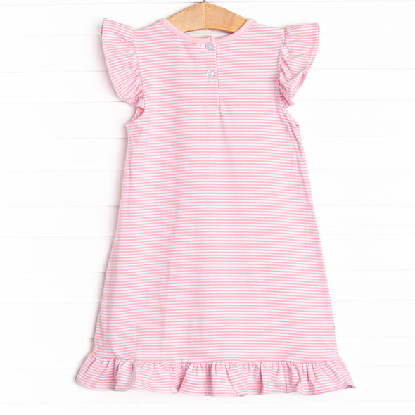 Very Sweet Vines Applique Dress, Pink