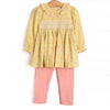 Darling Designs Smocked Legging Set, Yellow