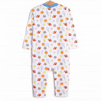 Game Time Romper, Blue