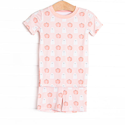 Little Boo Thing Bamboo Pajama Short Set, Pink