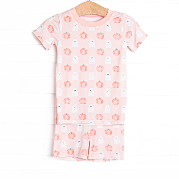 Little Boo Thing Bamboo Pajama Short Set, Pink
