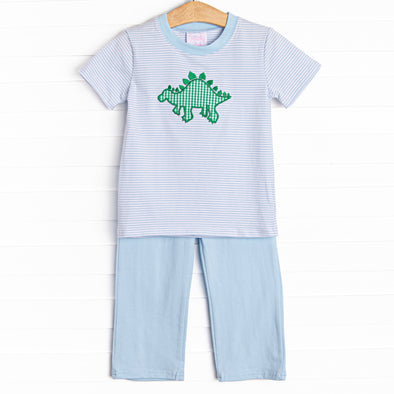 Stega-pal Applique Pant Set, Blue